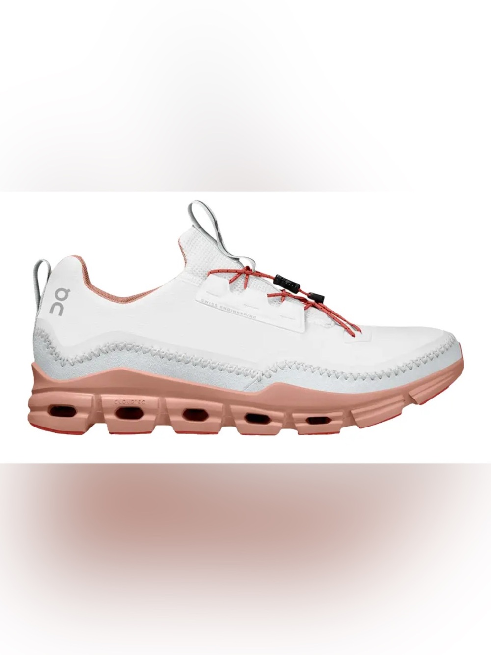 On Running Women's White and Rose Athletic Sneakers
